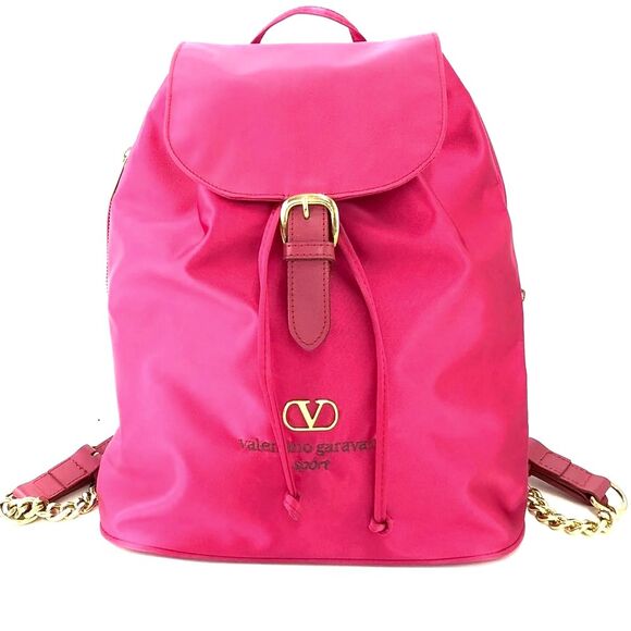 VALENTINO GARAVANI Nylon Backpack Pink Vintage